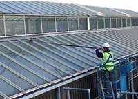 Glass roof cleaning